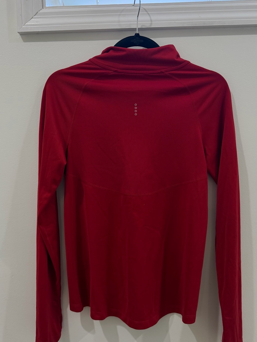 Men's Long-Sleeve Red Performance Top